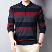 Angelo Ricci™ Polo Striped Knitwear Pullover