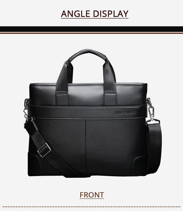 Angelo Ricci™ Men's Designer Leather Business Briefcase