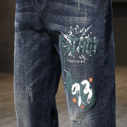 Angelo Ricci™ Streetwear Stretch Baggy Denim Jeans