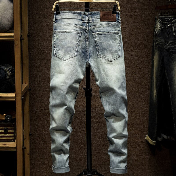 Angelo Ricci™ Ripped Distressed Streetwear Jeans