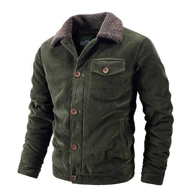 Angelo Ricci™ Classic Corduroy Fleece Warm Jacket