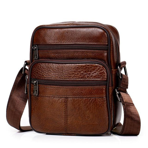 Angelo Ricci™ Genuine Leather Crossbody Men Messenger Bag