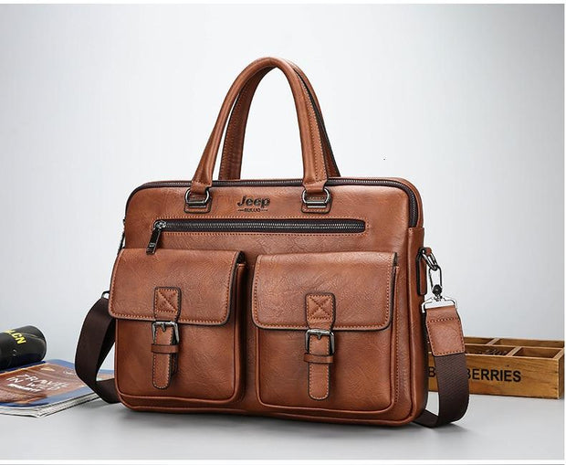 Angelo Ricci™ Men's Luxury Leather Business Briefcase