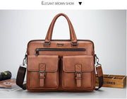 Angelo Ricci™ Men's Luxury Leather Business Briefcase