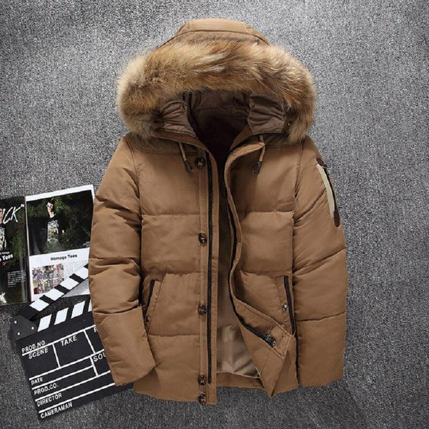 Angelo Ricci™ Fur Hood Winter Down Jacket