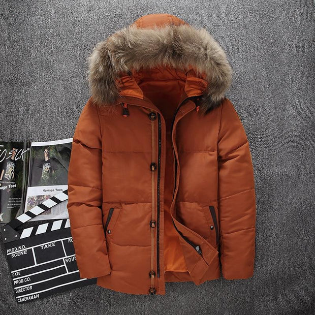 Angelo Ricci™ Fur Hood Winter Down Jacket