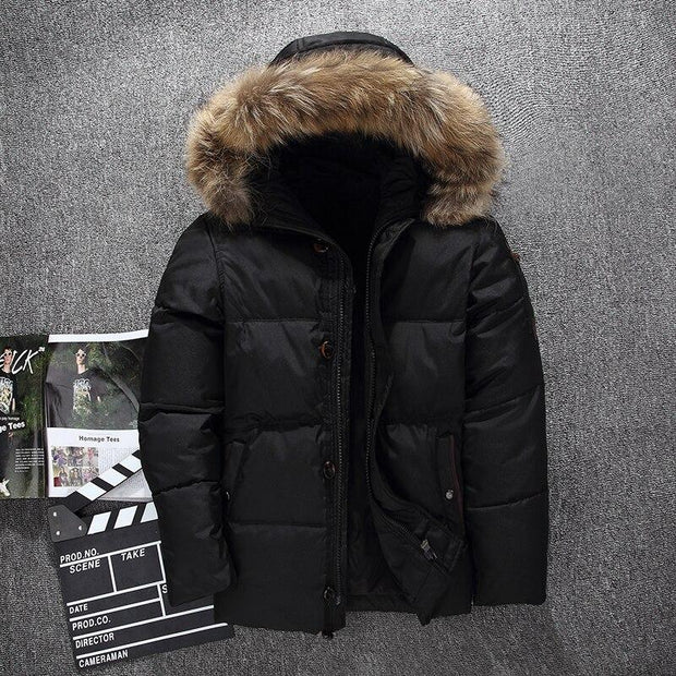 Angelo Ricci™ Fur Hood Winter Down Jacket