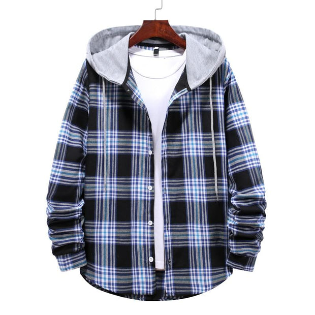 Angelo Ricci™ Street Hooded Plaid Shirt