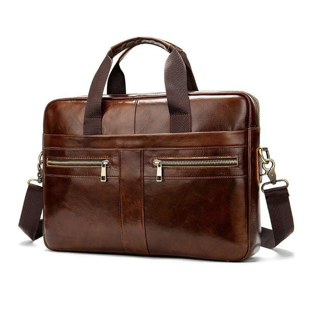 Angelo Ricci™ Men's Vintage Leather Briefcase