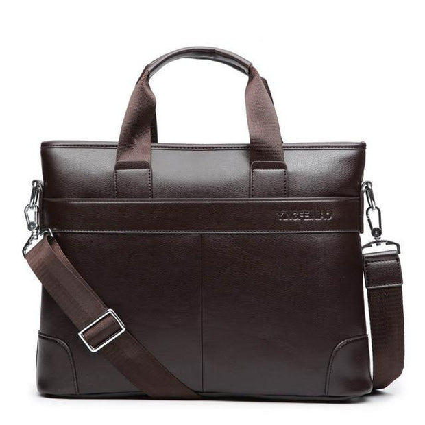 Angelo Ricci™ Men's Designer Leather Business Briefcase