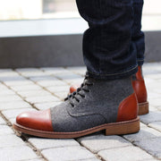 Angelo Ricci™ Autumn Casual Lace Up Fabric Oxford Boots