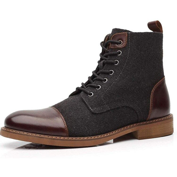 Angelo Ricci™ Autumn Casual Lace Up Fabric Oxford Boots