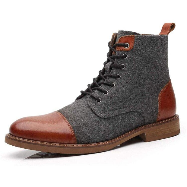 Angelo Ricci™ Autumn Casual Lace Up Fabric Oxford Boots