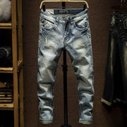 Angelo Ricci™ Skinny Ripped Distressed Denim Jeans