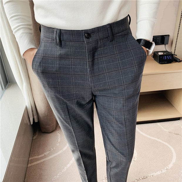 Angelo Ricci™ Plaid Gentleman Checked England Pants