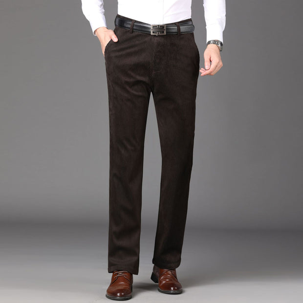 Angelo Ricci™ High Waist Corduroy Leisure Trousers