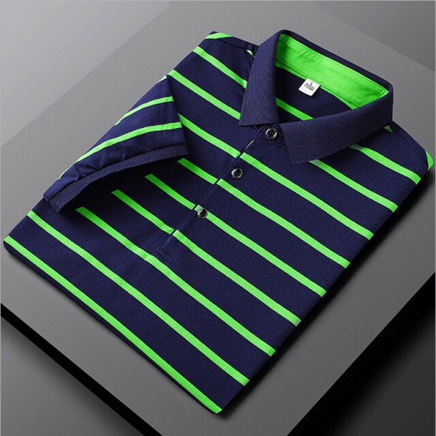 Angelo Ricci™ Slim Fit Striped Polo Shirt