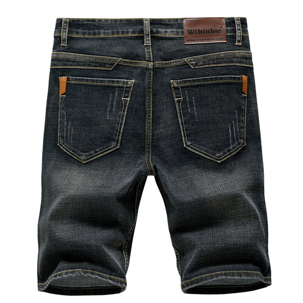 Angelo Ricci™ Thin Section Fashion Slim Business Jeans Shorts