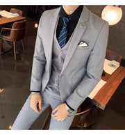 Angelo Ricci™ Brand Business Casual Slim Fit 3 Piece Suit