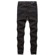 West Louis™ Black Denim Ripped Jeans  - West Louis