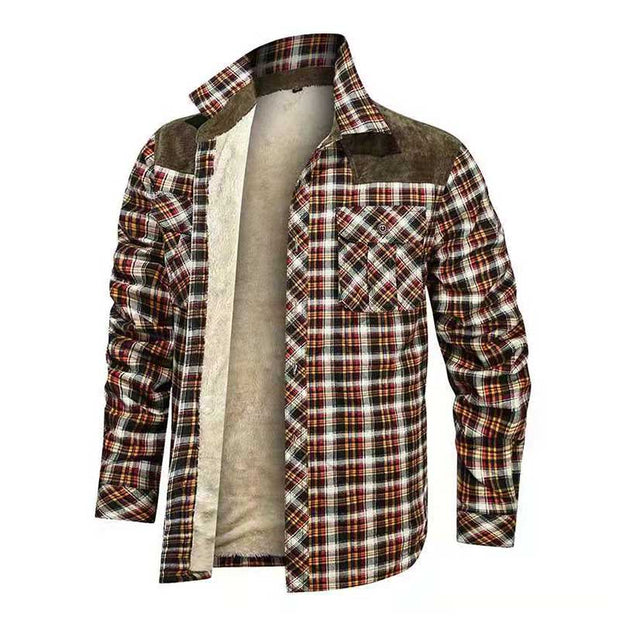 Angelo Ricci™ Designer Winter Fleece Lumberjack Plaid Shirt