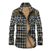 Angelo Ricci™ Designer Winter Fleece Lumberjack Plaid Shirt