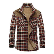 Angelo Ricci™ Designer Winter Fleece Lumberjack Plaid Shirt