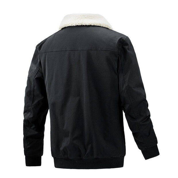 Angelo Ricci™ West Fur Collar Warm Windbreaker Jacket