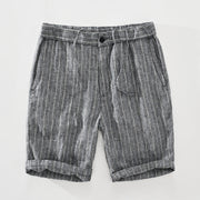 Angelo Ricci™ Striped Youth Elasticated Linen Casual Shorts