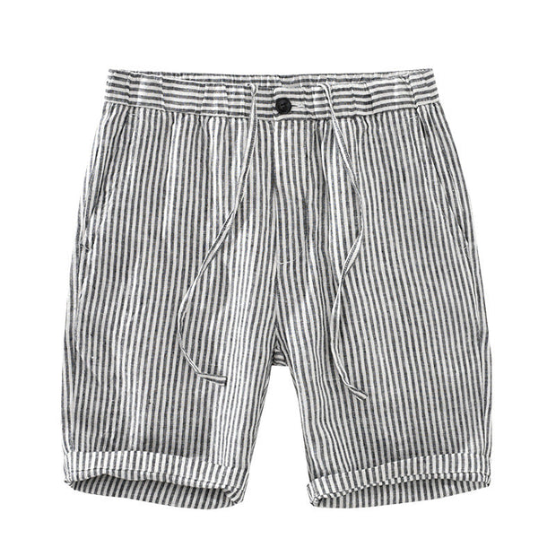 Angelo Ricci™ Striped Youth Elasticated Linen Casual Shorts