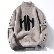 Angelo Ricci™ Winter Knitted Mink Fleece Sweater