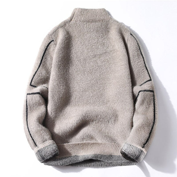Angelo Ricci™ Winter Knitted Mink Fleece Sweater
