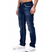 Angelo Ricci™ Straight High Waist Designer Jeans