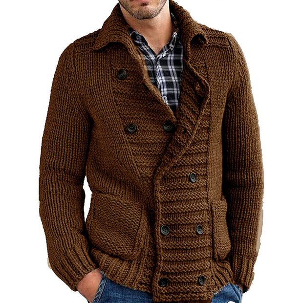 Angelo Ricci™ Wool Open Stitch Fashion Button Sweater