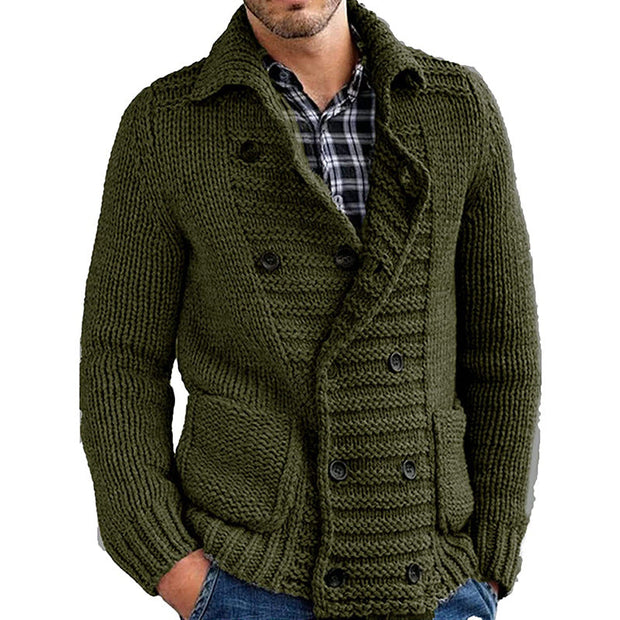 Angelo Ricci™ Wool Open Stitch Fashion Button Sweater