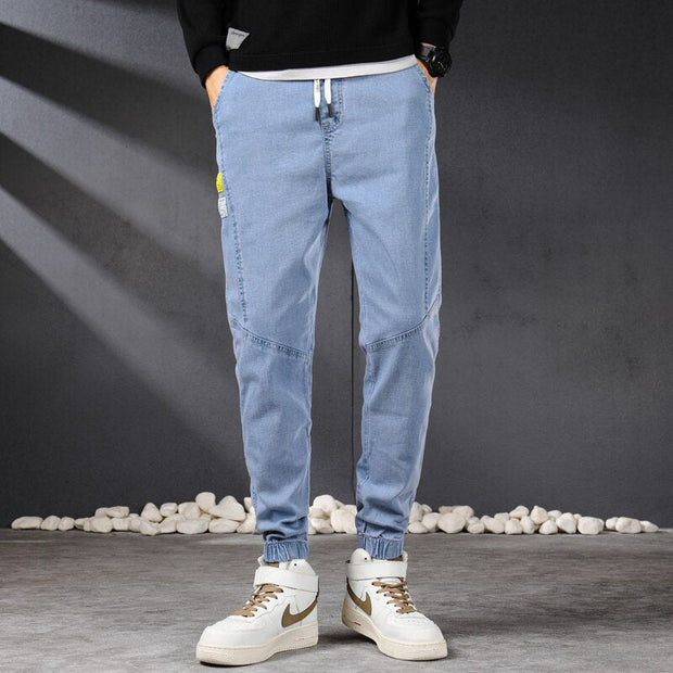 Angelo Ricci™ Vintage Streetwear Denim Jogger Pants