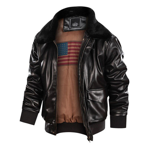 Angelo Ricci™ American Soft Air Force Pilot Leather Jacket