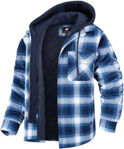 Angelo Ricci™ Flannel Shirt Jacket with Removable Hood