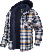 Angelo Ricci™ Flannel Shirt Jacket with Removable Hood