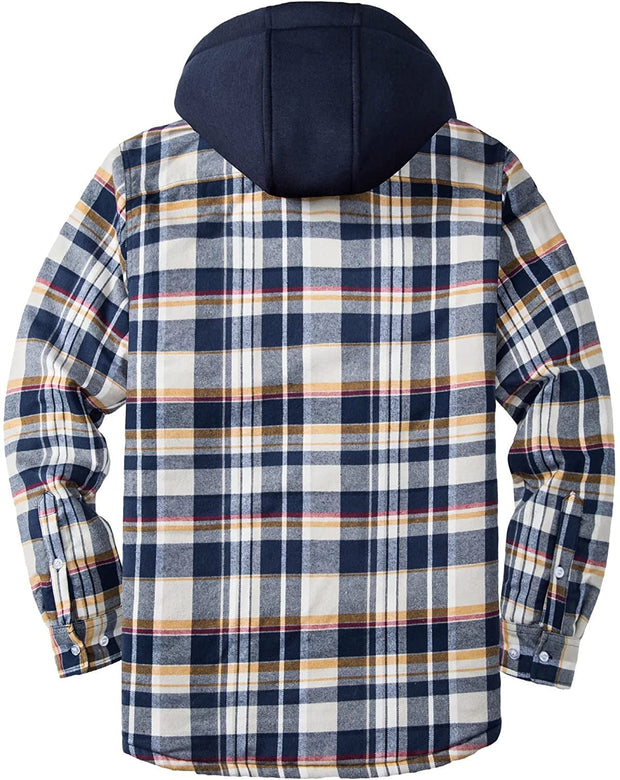 Angelo Ricci™ Flannel Shirt Jacket with Removable Hood