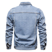 Angelo Ricci™ Denim Lapel Single Breasted Jeans Jacket