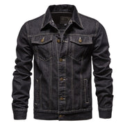 Angelo Ricci™ Denim Lapel Single Breasted Jeans Jacket