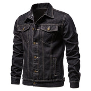 Angelo Ricci™ Denim Lapel Single Breasted Jeans Jacket