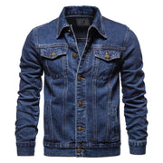 Angelo Ricci™ Denim Lapel Single Breasted Jeans Jacket