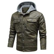 Angelo Ricci™ Leather Outwear Fleece Jacket