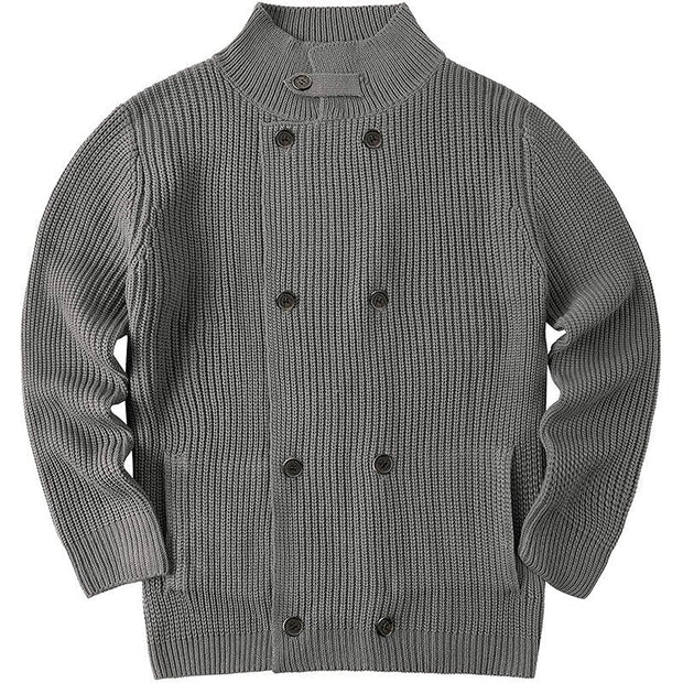Angelo Ricci™ Turndown Collar Buttoned Knit Cardigan
