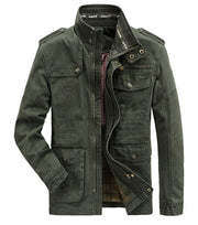 Angelo Ricci™ Autumn Cotton Cargo Military Jacket