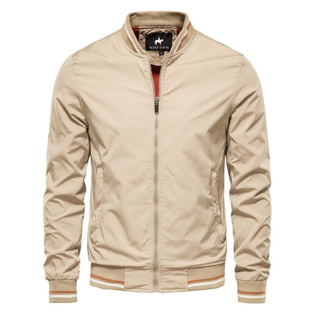 Angelo Ricci™ Bomber Baseball Solid Color Business Jacket