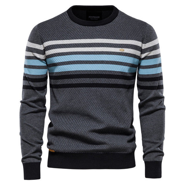 Angelo Ricci™ Designer High Quality Spliced Cotton Pullover