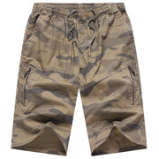 Angelo Ricci™ Summer Elastic Waist Camouflage Shorts